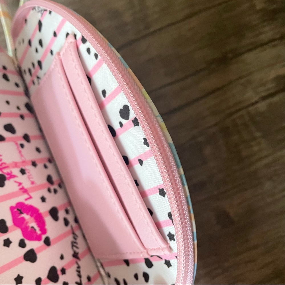 Luv Betsey Pastel Rainbow Leopard Kitty Wristlet - Picture 7 of 8